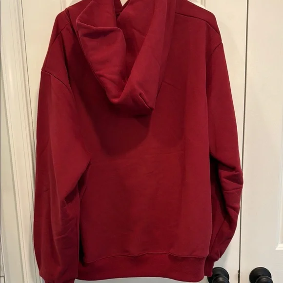 NWT Parke Varsity Hoodie Sweatshirt Burgandy and White Valentine’s Day drop - Picture 3 of 6